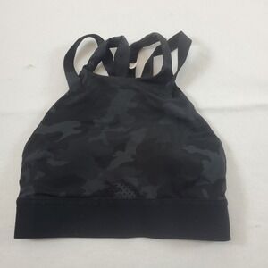 Lululemon Women's sports bra camo high neck strappy size 4